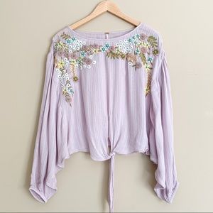 Free People | Up & Away Embroidered Peasant Blouse